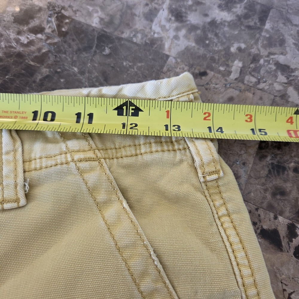 Pilcro sz 26 The Wanderer shorts yellow button‎ fly cargo cuffed summer casual - Picture 6 of 15